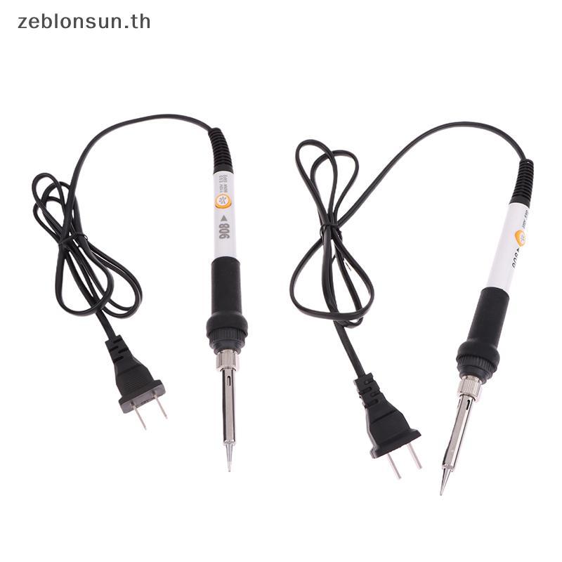 # zeblonsun # 200℃-450℃ หัวแร้งไฟฟ้าแบบปรับได้อุณหภูมิ 220v 60w อุณหภูมิคงที่ US/EU มาตรฐานปลั๊กซ่อมเครื่องมือ