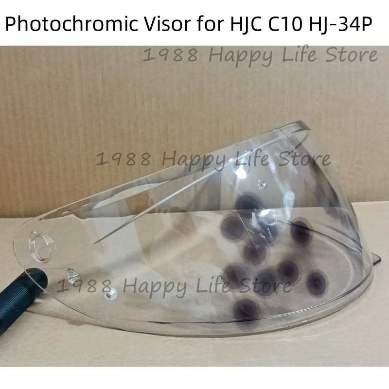 สําหรับ HJC C10 HJ-34P HJ 34P Photochromic Visor อุปกรณ์เสริมรถจักรยานยนต์หมวกกันน็อคเลนส์กระจก View