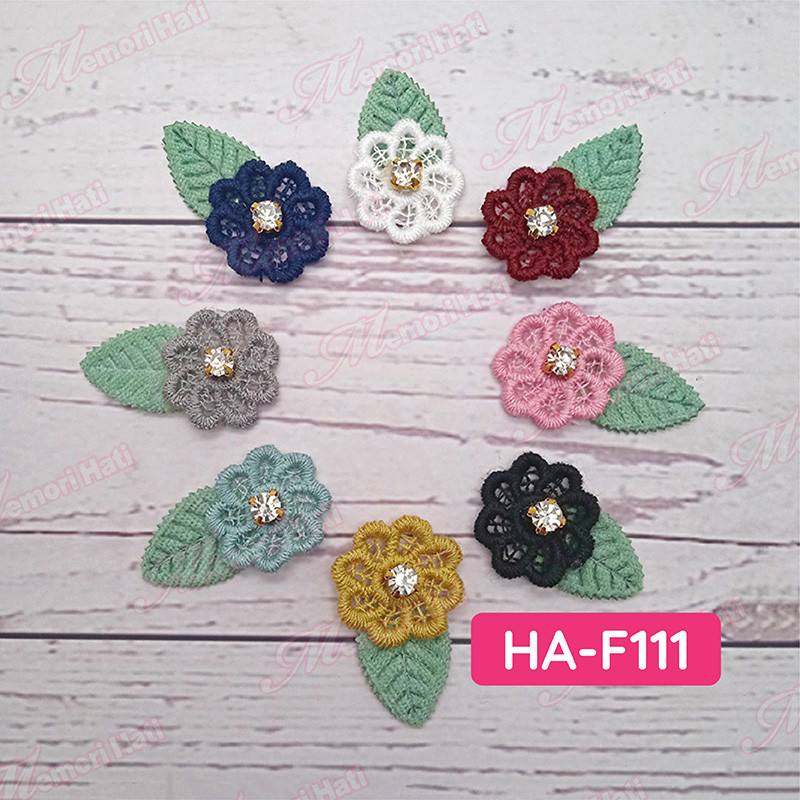 10 ชิ้น HA-F111 แพทช์ดอกไม้ 3D / 8 วนา