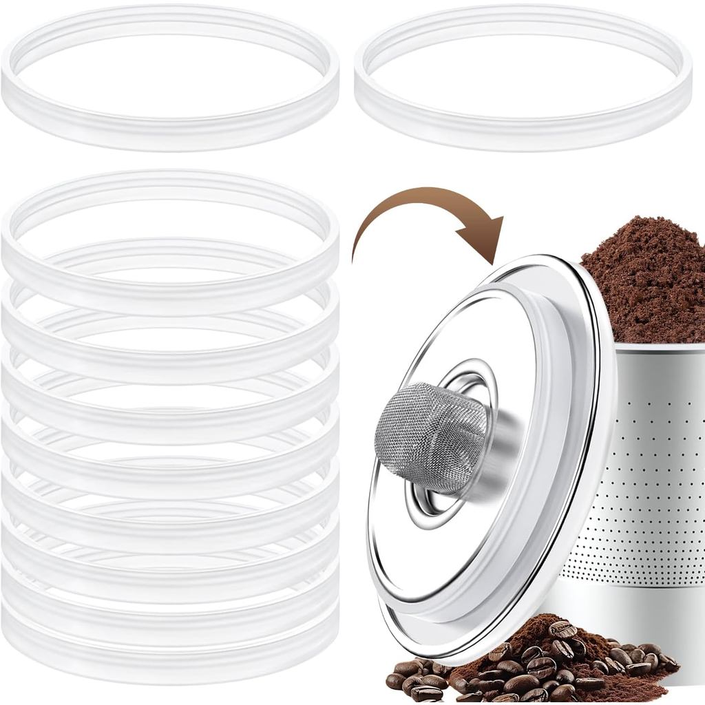 10PCS ปะเก็นแบบใช้ซ้ําได้ K ถ้วยสําหรับ Keurig, ปะเก็นซิลิโคนสําหรับ Keurig สแตนเลสรีฟิล,เปลี่ยนสําห