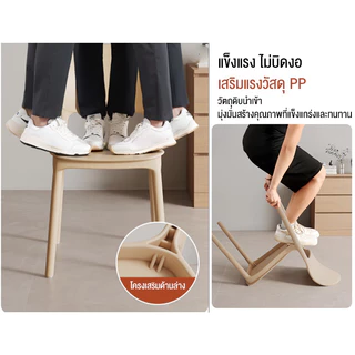 【ซื้อ 1 แถม 1】เก้าอี้ เก้าอี้กินข้าว เก้าอี้พลาสติก เก้าอี้พลาสติกมีพนักพิง สไตล์เรียบง่าย วางซ้อนกันได้ สีต่างๆ ราคาถ