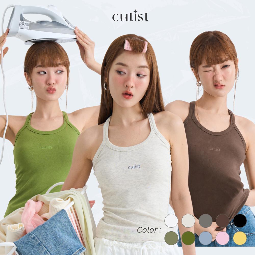 [Cutist] เสื้อกล้ามทรง Racerback Tank Top l 10 Colors ผ้า Cotton+Rayon นุ่ม สบายผิว