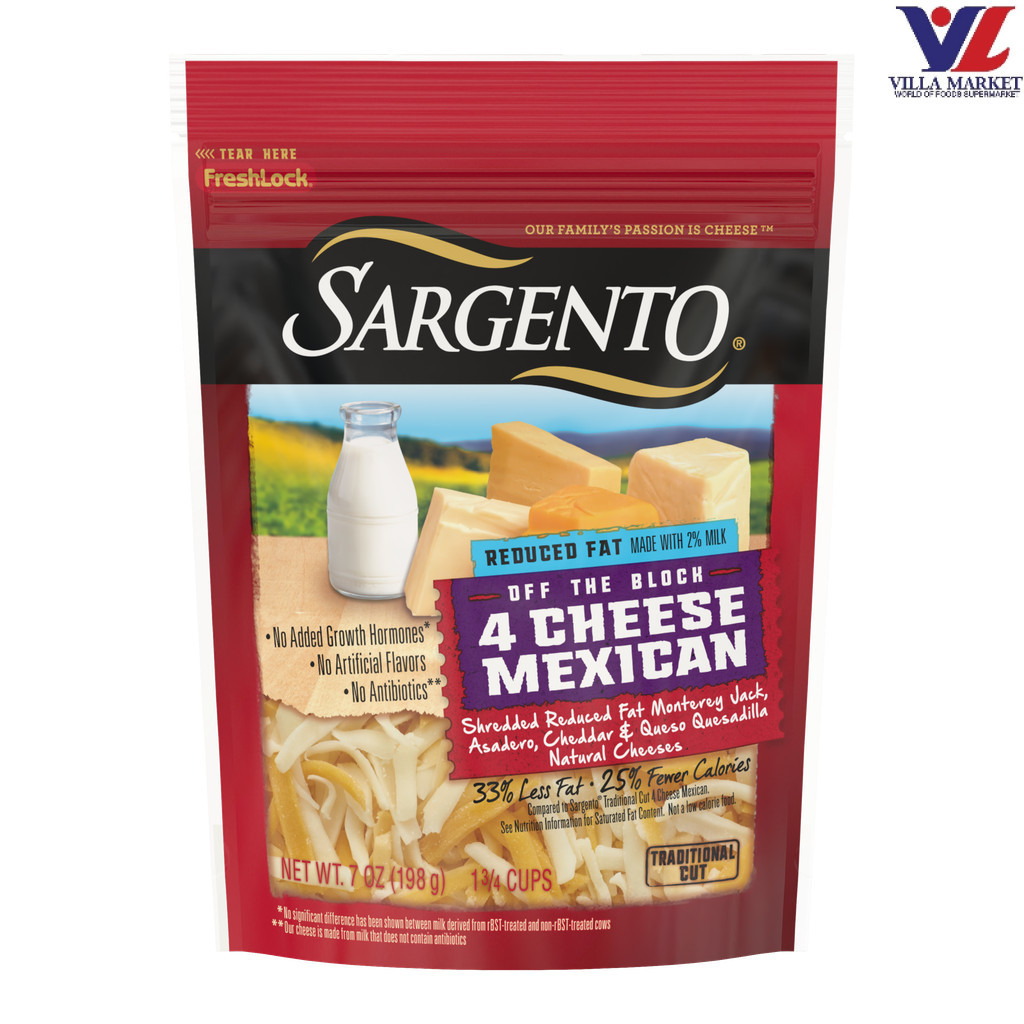 Sargento 4 Cheese Mexican Reduced Fat 198G