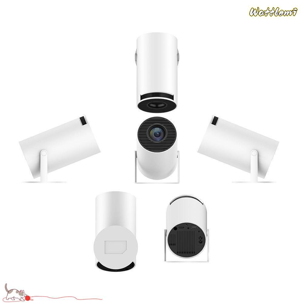 WATTLEMI Smart Projector, WiFi Bluetooth 5.0 Portable Projector, Compact Auto Correction EU Plug Hom