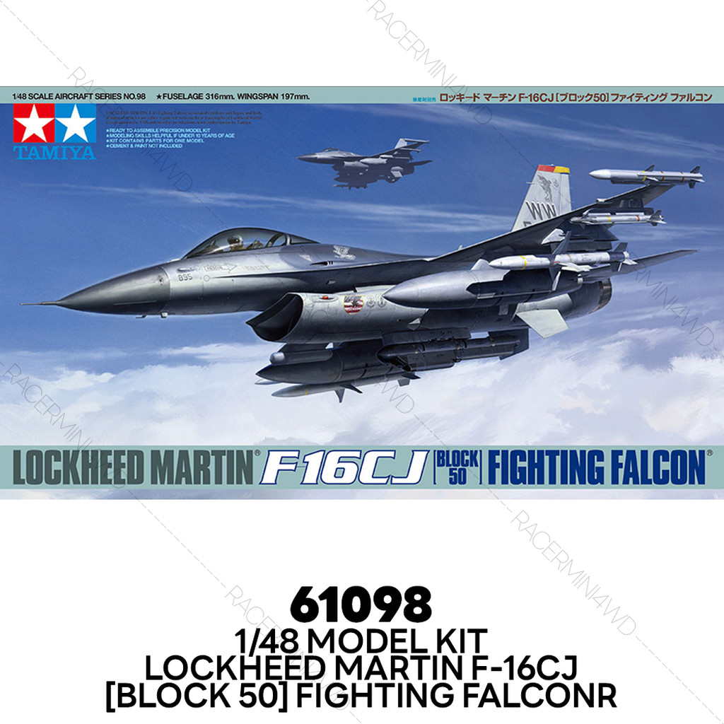 TAMIYA 61098 1/48 Model Kit Lockheed Martin F-16CJ [Block 50] Fighting Falcon