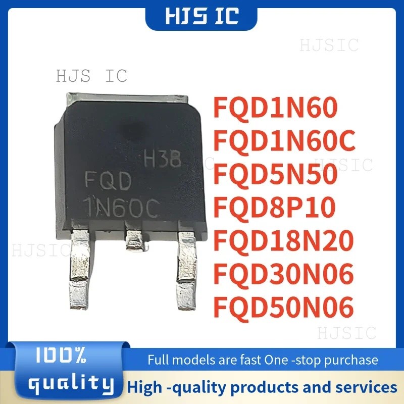 5PCS FOD1N60 FOD1N60C FOD5N50 FOD8P10 FOD18N20 FOD30N06 FOD50N06 TO-252 1N60 1N60C 5N50 8N06 30P 10 