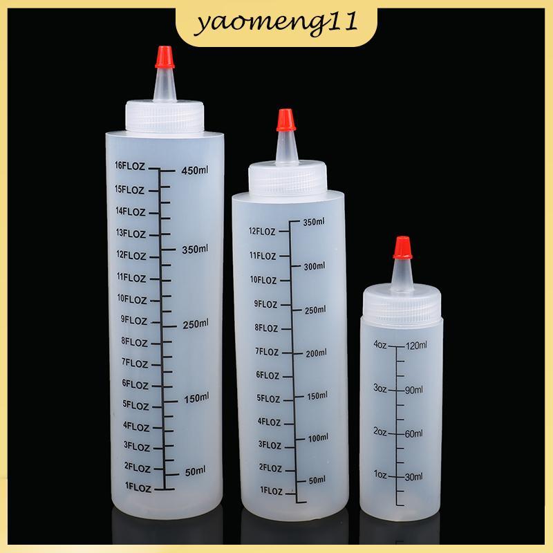 YM 120/350/450ml พลาสติกเข็ม-จมูกขนาดขวดบีบ Squeezable ขวดรั่วสําหรับห้องครัวสลัดซอสบีบขวด TH