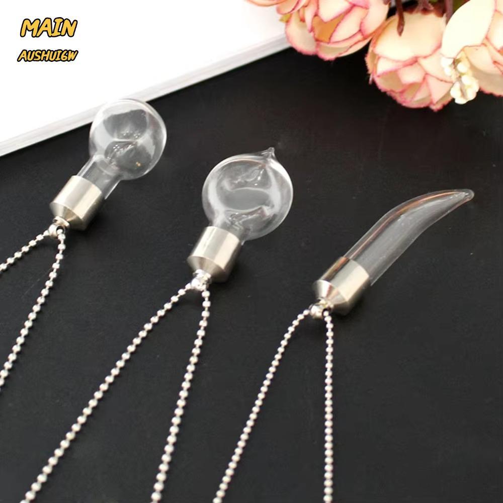 MAINAUSHUI6W Vial สร้อยคอ, Ball Chain Fillable Wishing Jars สร้อยคอ, Urn เครื่องประดับขี้เถ้าเติมขวด