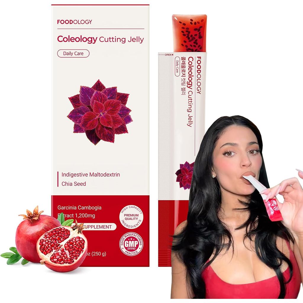 FOODOLOGY Coleology Cutting Stick Jelly, Pomegranate – Appetite Suppressant, Support Weight Manageme