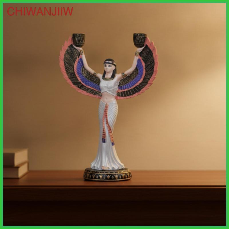 [chiwanjiiw] ตุ๊กตา Deity โบราณเรซิ่น Pharaonic Deity Sculpture หลากสี