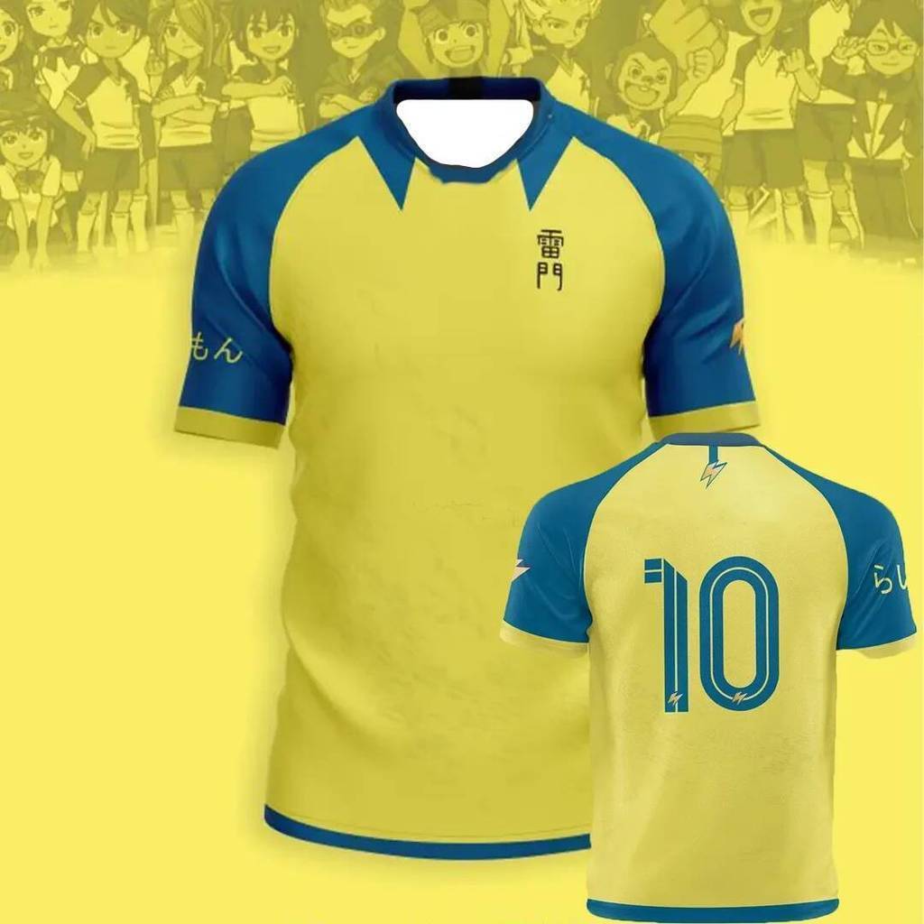เสื้อยืด Kaio Inazuma Eleven ชุดทีมฟุตบอลสไตล์อะนิเมะดีไซน์ 3 มิติสําหรับทั้งชายและหญิงในฤดูร้อน 1AF
