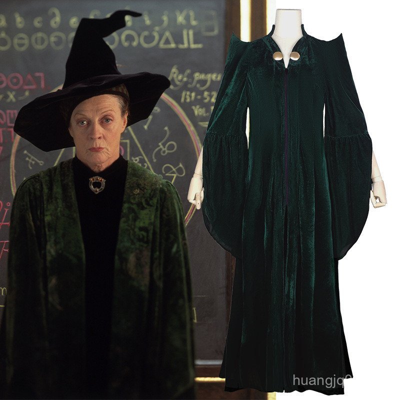 [ขายร้อน] Harry Potter cos เสื้อผ้า Millerva McGrade ศาสตราจารย์คอสเพลย์ Hogwarts College Principal 