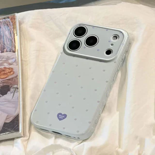 เคสสำหรับ iPhone 17 16 15 14 13 12 11 Pro Max XR XS ลายหัวใจ 3D สีชมพูอ่อน กันกระแทก กันรอย ขอบนิ่ม ถุง