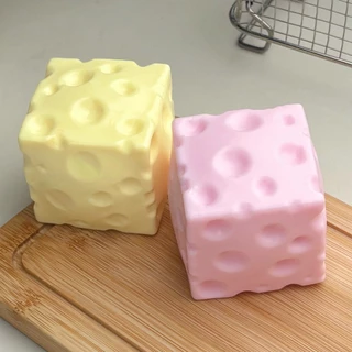 🧀ส่งจากไทย🧀 ชีสฟิดเจ็ต Cheese Squishy Fidget เนื้อนุ่มหนึบ ปั้นทรงได้ บีบเล่นเพลิน ของเล่นคลายเครียด มีไซส์ M/L
