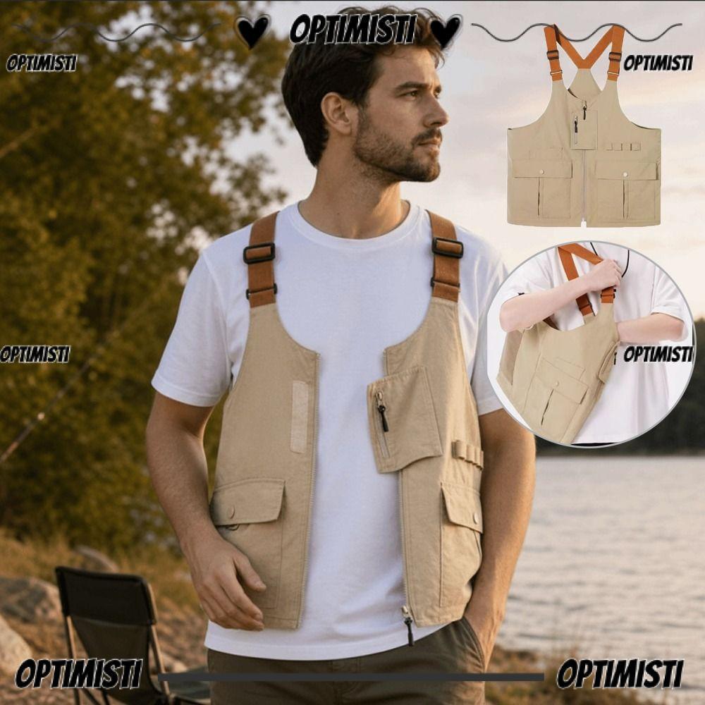 OPTIMISTI Convertible Vest Bag, Nylon Waterproof Wear Vest Bag, Convertible Design Zipper Closed Adj