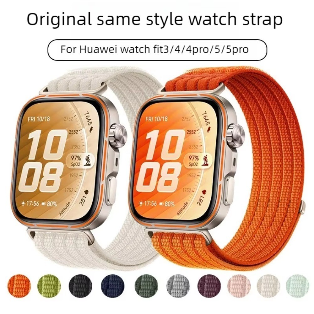 Original สายไนลอนสําหรับ Huawei Watch Fit 5/Fit4 Pro Sport Breathable Band สําหรับ Huawei Watch Fit5 Pro Fit4/Fit3 สายรัดข้อมืออุปกรณ์เสริม