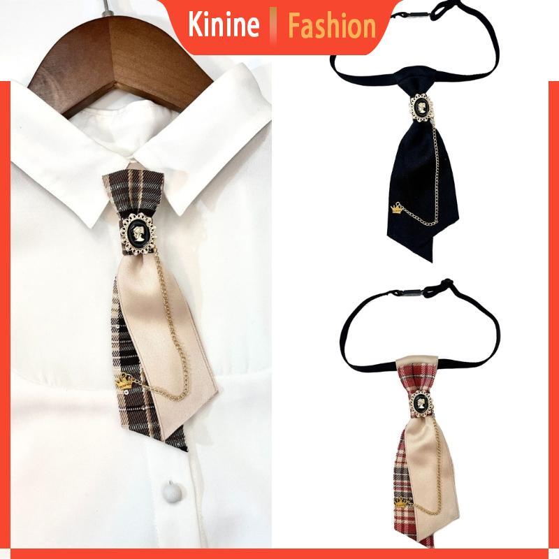 KIN Ivy League Styles Chain Tie สําหรับวัยรุ่นผู้ใหญ่ชุดผูกปรับได้สําหรับกิจกรรมโรงเรียน