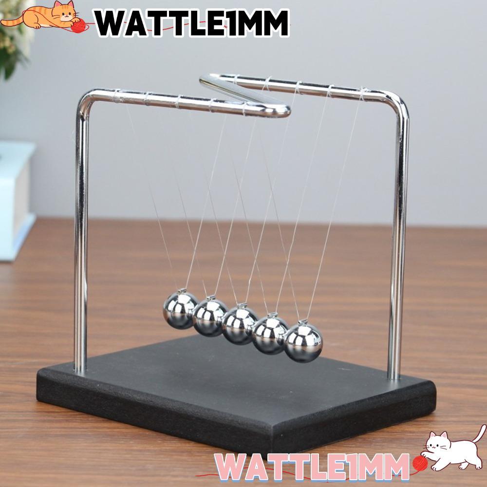 WATTLE1MM Balance Pendulum Ball, 5.51x4.65x5.91in ฐานไม้เดสก์ท็อป Balancing Balls, Energy Conservati