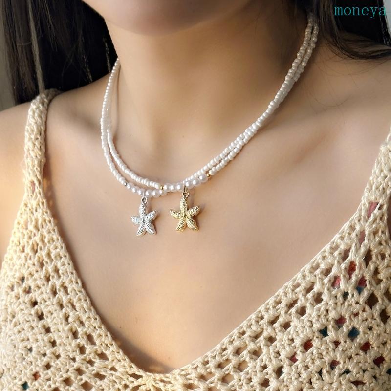 Mya Coastal Styles ปลาดาวจี้สร้อยคอไข่มุก Millets ลูกปัดแฟชั่นอุปกรณ์เสริม