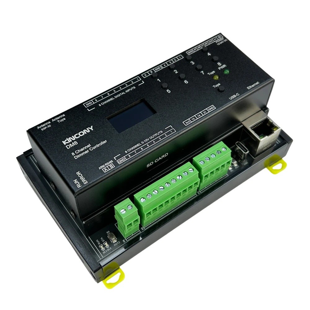 E1FC KinCony ESP32S3 สมาร์ทโมดูลหรี่ไฟ DM8 (8CH Dimmer) พร้อม APP ควบคุม Zhejiang&&--