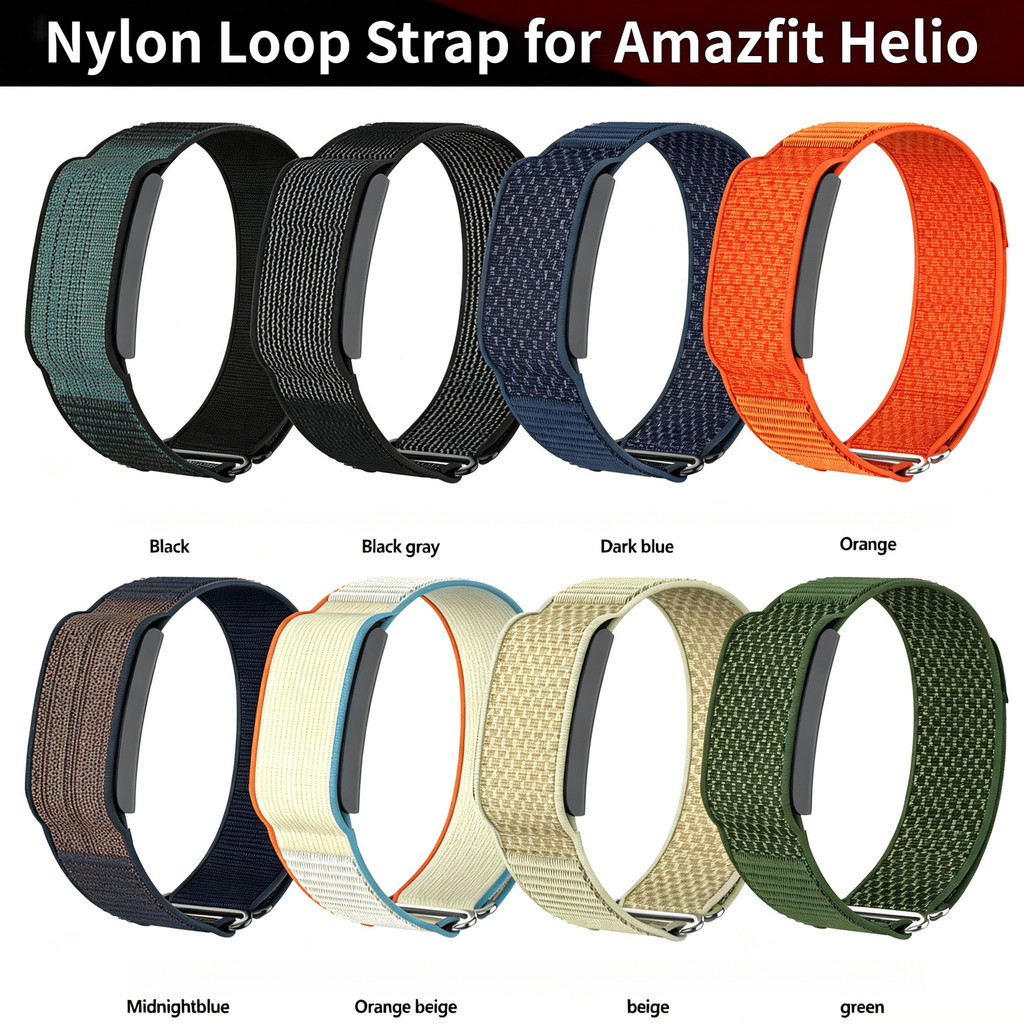 เหมาะสําหรับ Amazfit Huami Helio Strap สายรัดไนลอน helio สร้อยข้อมือสายรัดทดแทนระบายอากาศ