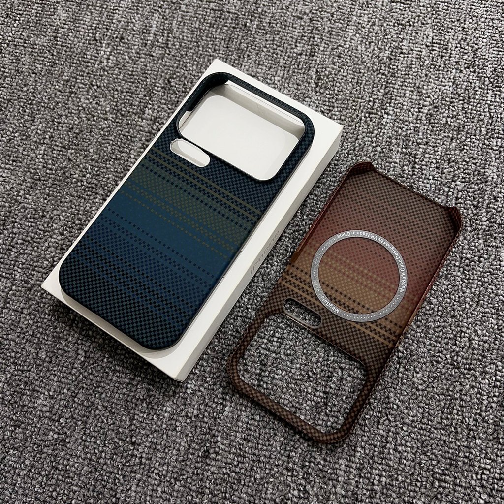 รูปแบบคาร์บอนไฟเบอร์เคฟล่าร์เหมาะสําหรับ Xiaomi 17promax เคสโทรศัพท์แม่เหล็กบางเฉียบ Xiaomi 15 เคสป้