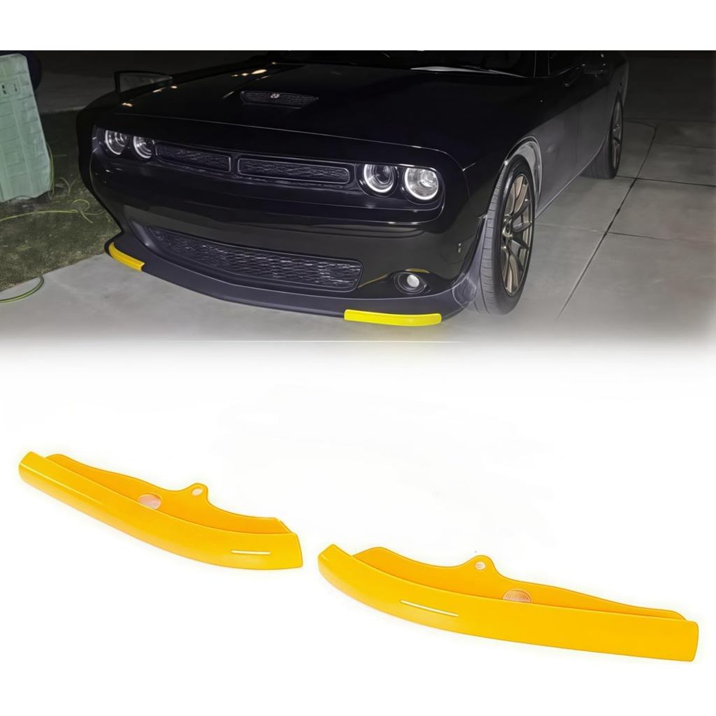 กันชนหน้า Lip Splitter Protector ฝาครอบอะไหล่สําหรับ 2015-2023 Dodge Challenger Scat Pack R/T GT SRT