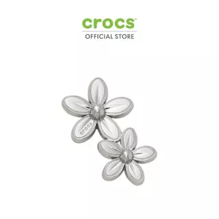 CROCS ตัวติดรองเท้า JIBBITZ™ SILVER DOUBLE FLOWER CLUSTER