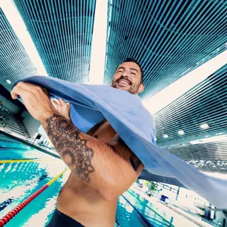 Decathlon Microfibre Towel L ผ้าขนหนูไมโครไฟเบอร์ขนาด L - Blue/Jean
