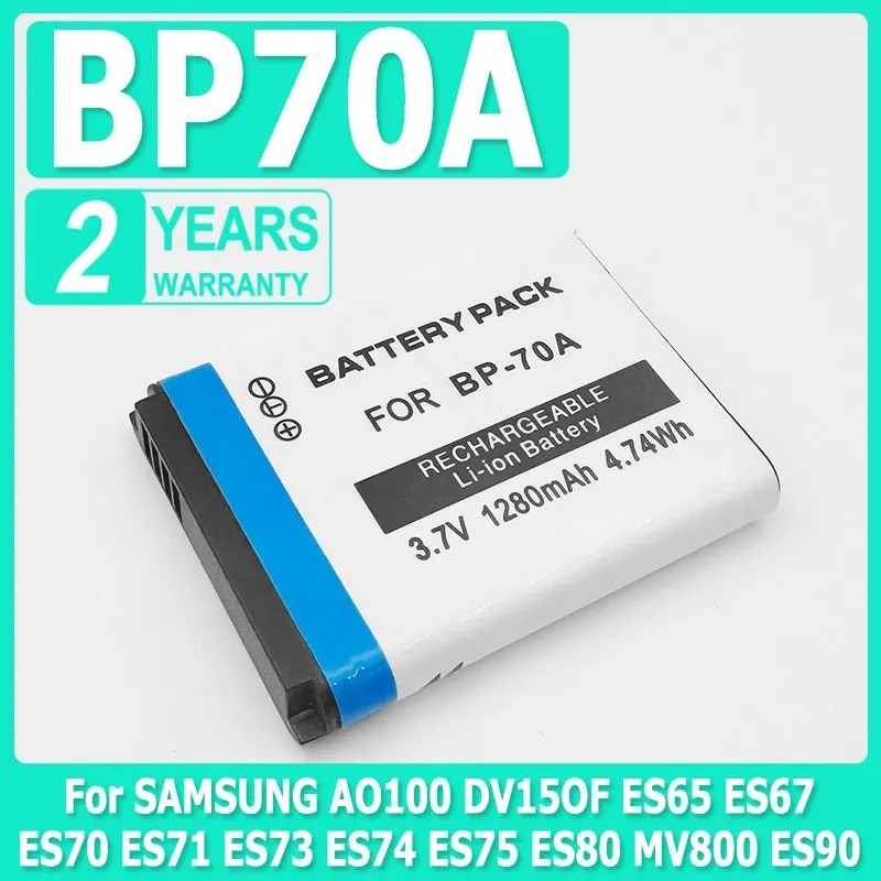 IA-BP70A BP70A IABP70A BP-70A EA-BP70A ยี่ห้อ-แบตเตอรี่ใหม่สําหรับ AQ100 DV150F ES65 ES67 ES74 ES75 