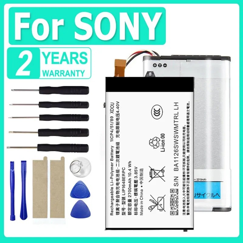 ใหม่เปลี่ยนแบตเตอรี่สําหรับ Sony Ericsson Xperia Alpha A7III XA2 L2 XZ1 PS5 XA2 Ultra SRS-XB21 A6300