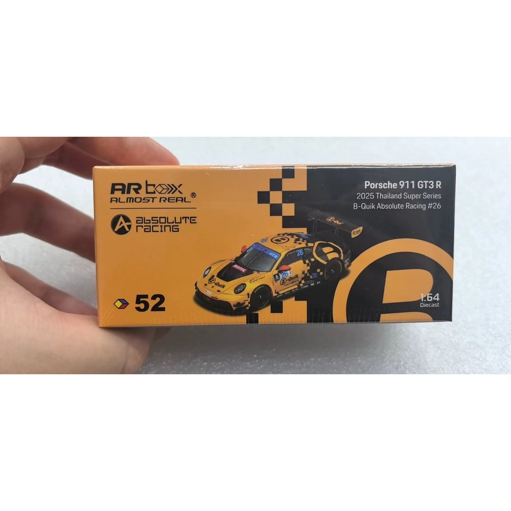[กําพร้าสต็อกพร้อม] ARbox 1/64 Porsche 911 GT3 R 2025 Thailand Super Series Race B-Quik Absolute Rac