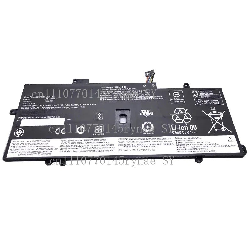 เปลี่ยนแบตเตอรี่แล็ปท็อป L18C4P71 L18L4P71 L18M4P72 สําหรับ Lenovo X1 CARBON 2019 X1C 02DL006 SKB10K