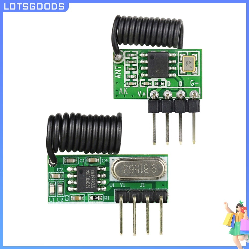 [จัดส่งในพื้นที่] 315MHz/433MHz Superheterodyne RF Receiver Module พร้อมเสาอากาศ RF Wireless Module 