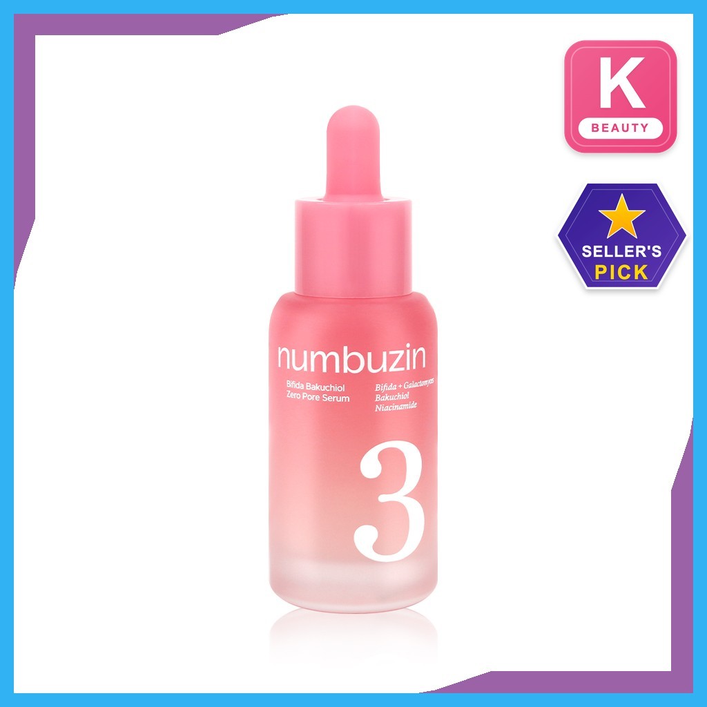 [numbuzin] No.3 Bifida Bakuchiol Pore Serum 30ml 1 ชิ้น / เซรั่มบํารุงผิวหน้าเกาหลี