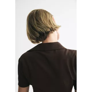 H&M(เอชแอนด์เอ็ม) เสื้อเชิ้ตแขนสั้นแบบพันหน้า ผู้หญิง 1350787_1