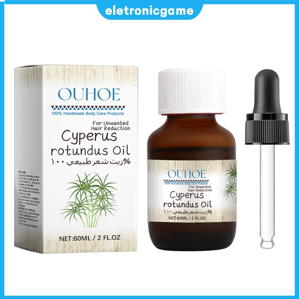 60ml Cyperus Rotundus Oil Cypress Essential Oil Reduction Body Hair Growth Natural Cypress พร้อม Dro