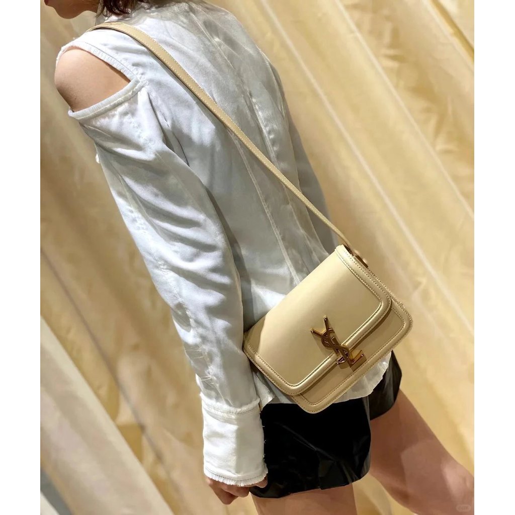 Solferino Ladies Cowhide Tofu Bag Shoulder Crossbody Flap Bag