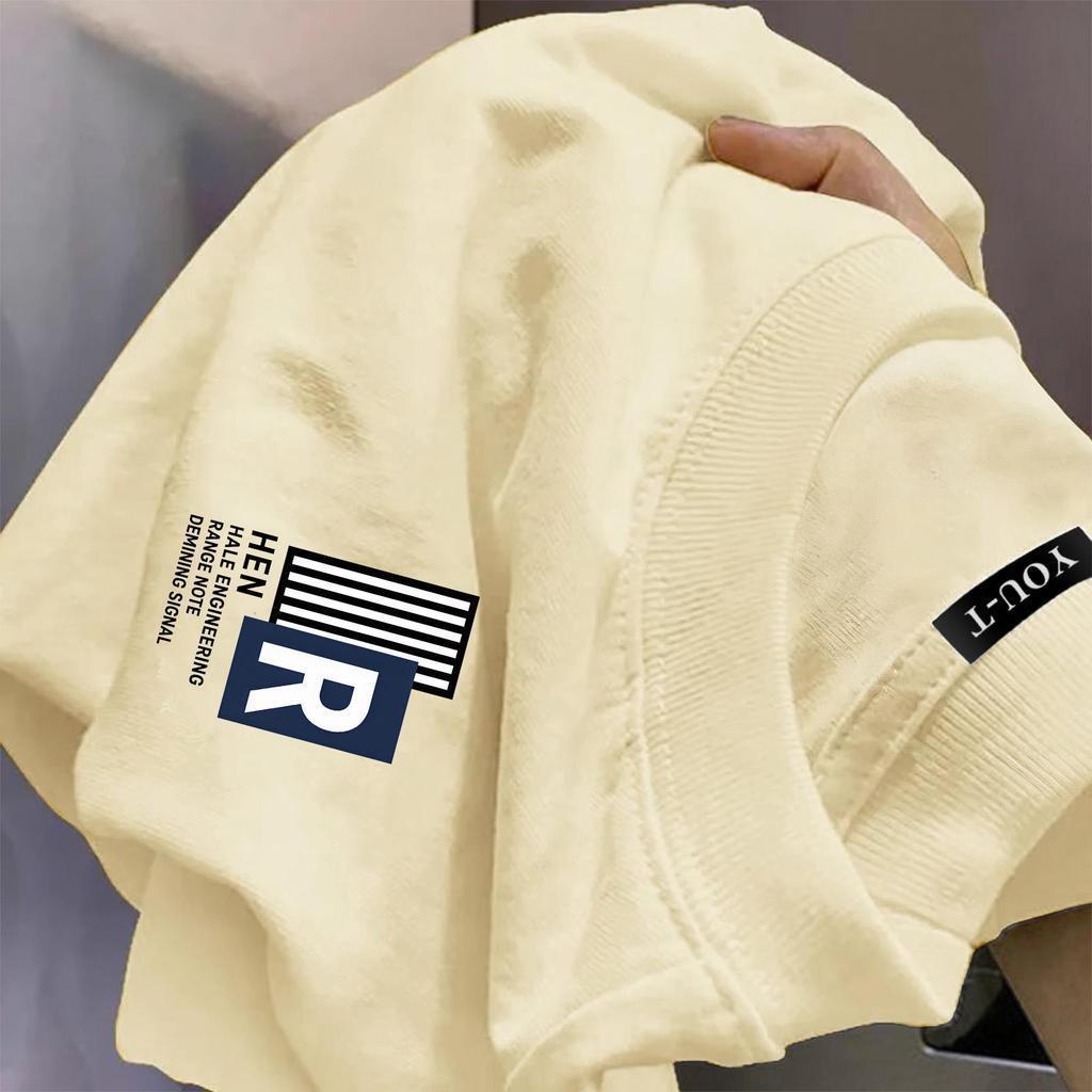 🚀My-T🚀เสื้อยืดผ้าคอตตอน  “HEV” ทรง Oversize คอกลม แขนสั้น ผ้านุ่มสบาย ใส่ได้ทุกวัน ฤดูร้อน ไซส์ S-3X
