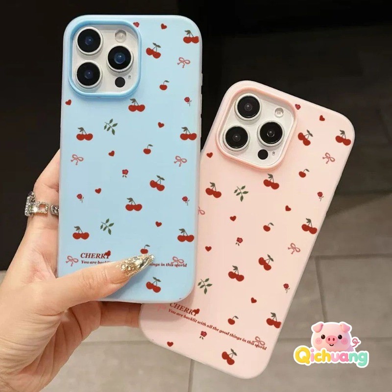 Cherry 2‐in-1 เคสสําหรับRealme C63 C61 india C55 C53 C51 C51S C35 C33 C33S C31 C30 C30S C25 C25 C25Y