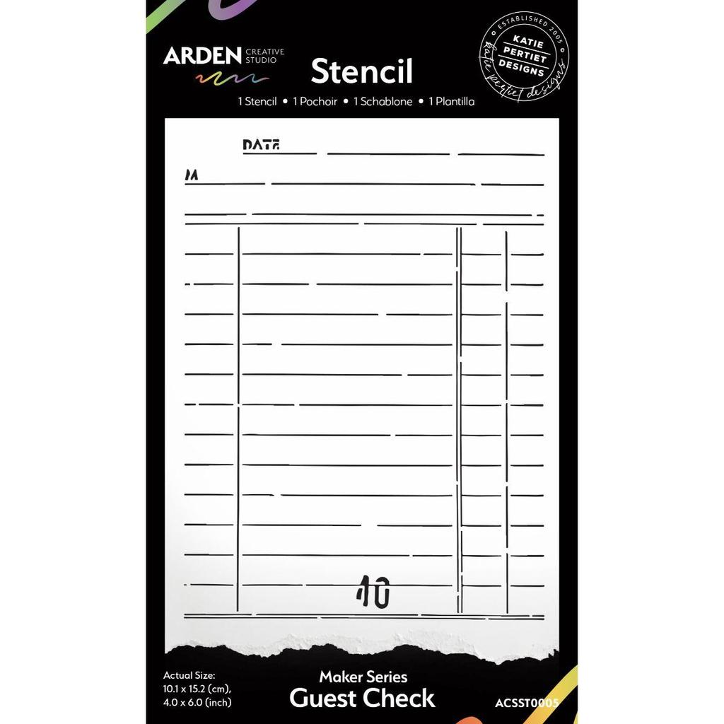 Arden Creative Studio Maker Series Guest Check 4x6 นิ้วลายฉลุ