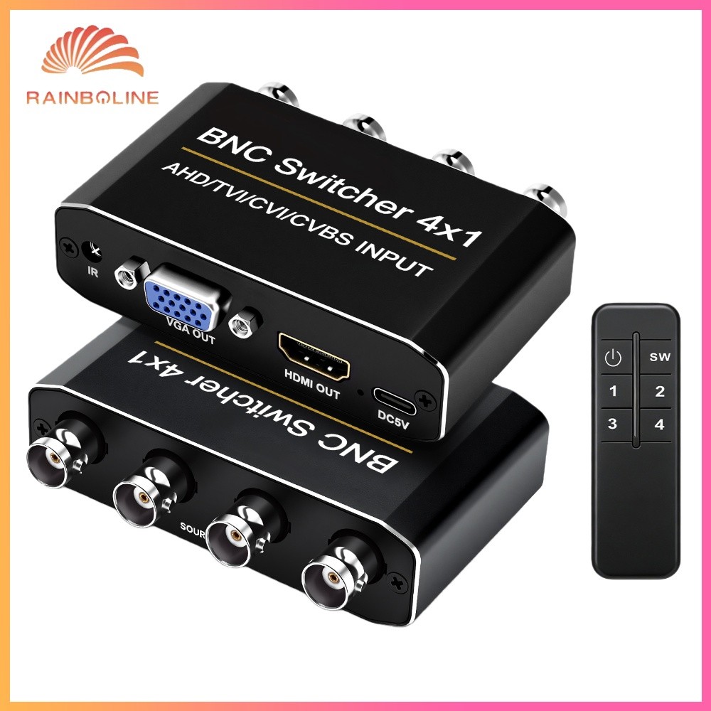 ฝน❤  สวิตช์วิดีโอเฝ้าระวัง 4 in 1 AHD CVI TVI CVBS Coaxial