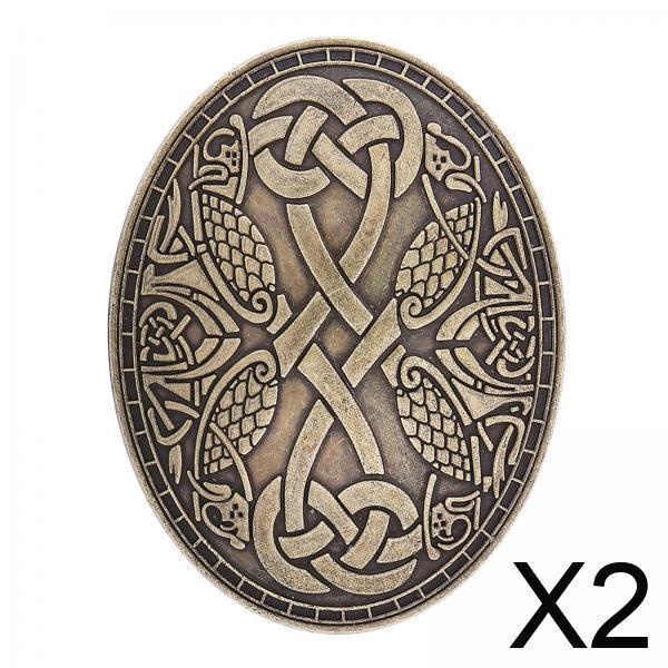 [Wishshopefhx] 3xVintage Style Alloy Viking Shield Clothes เข็มกลัด Pin Chic ทนทานเสื้อกันหนาวอุปกรณ