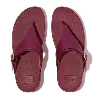 FITFLOP LULU ADJUSTABLE LEATHER รองเท้าแตะแบบหูหนีบผู้หญิง รุ่น ES8-288 สี RED