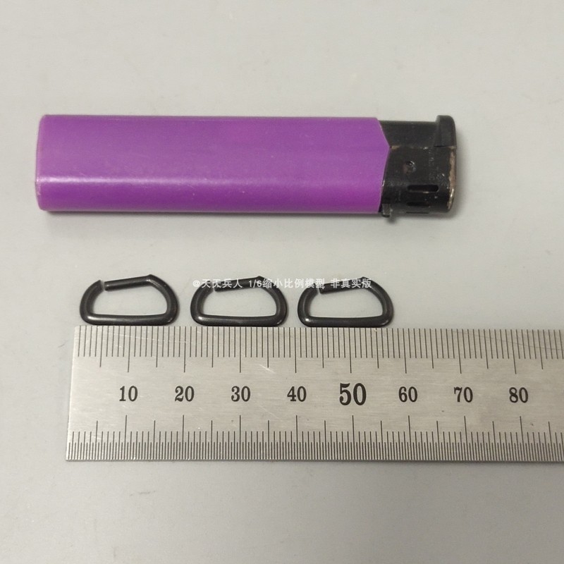 1/6 ทหารรุ่นลดขนาดสีดําปีนเขาหัวเข็มขัด 3 ชิ้นชุดเอว D-Shaped BUCKLE อุปกรณ์เสริม P016 FA93