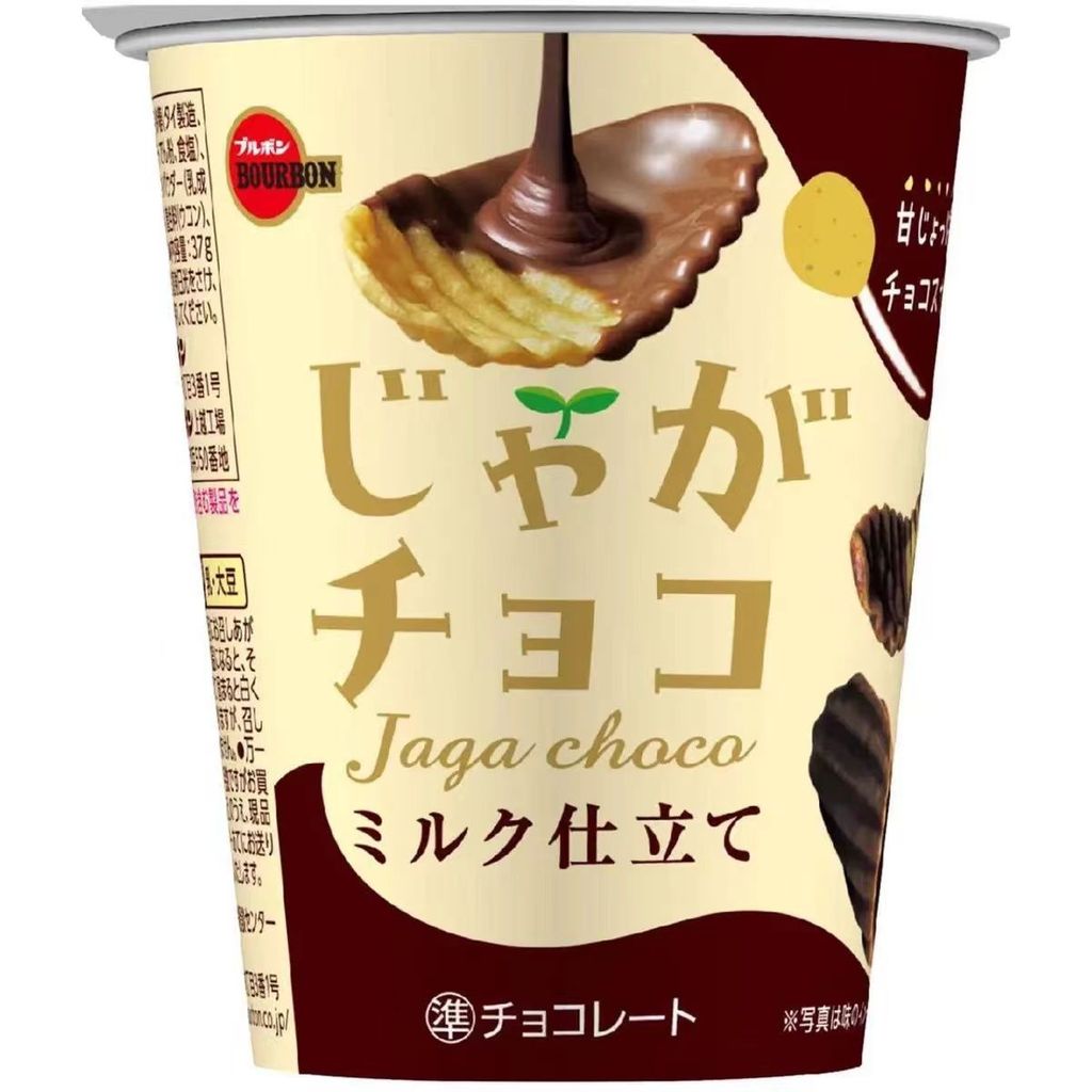 Japan Bourbon Bourbon Bourbon Jaga 2 ครั้งดาร์กช็อกโกแลตหนามันฝรั่งทอดกรอบถ้วยของว่าง260816