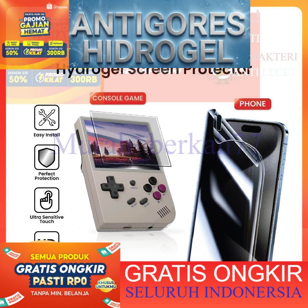Miyoo Anti-Scratch Hydrogel ทุกชนิดของ HP ป้องกันหน้าจอ Miyoo Mini+ Plus Trimui เต็มหน้าจอไม่กระจกนิ