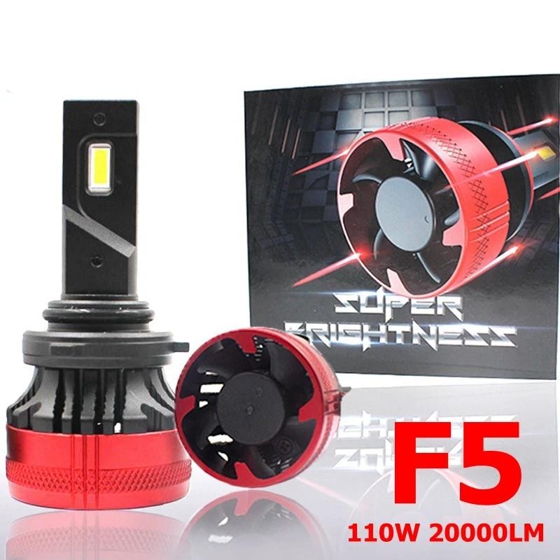 F5 LED หน้าหลอดไฟหมอก H4 H10 ไฟหน้ารถ LED 110W 20000LM H7 H11 PSX26W 9005 9012 H1 หลอดไฟ LED LED H7 