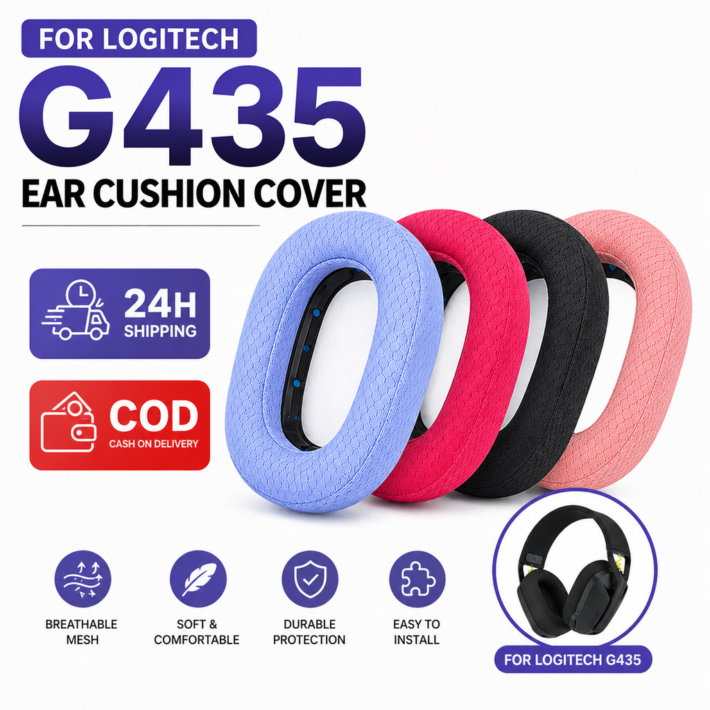 สำหรับ Logitech G435 Earpads Earmuff Cover หูฟังคอมพิวเตอร์ฟองน้ำป้องกันกรณีคานศีรษะเปลี่ยนอุปกรณ์เส