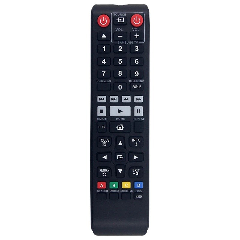 ใช้งานร่วมกับ Samsung DVD BD-J6300 BD-JM63 BD-F7500 BD-F6500 BD-F6700 BD-J7500 UBD-K8500 รีโมทคอนโทร